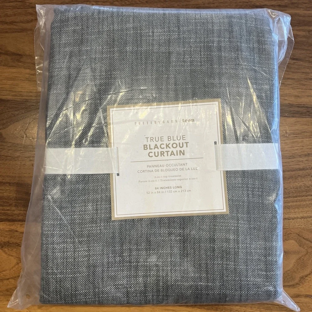 Pottery Barn Teen‎ True Blue Blackout Curtain Panel 52